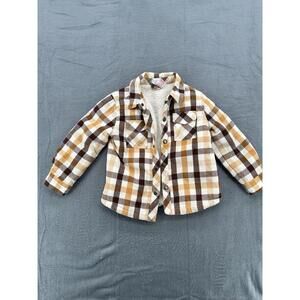 Max Studio Kids Sherpa Lined Plaid Flannel Jacket